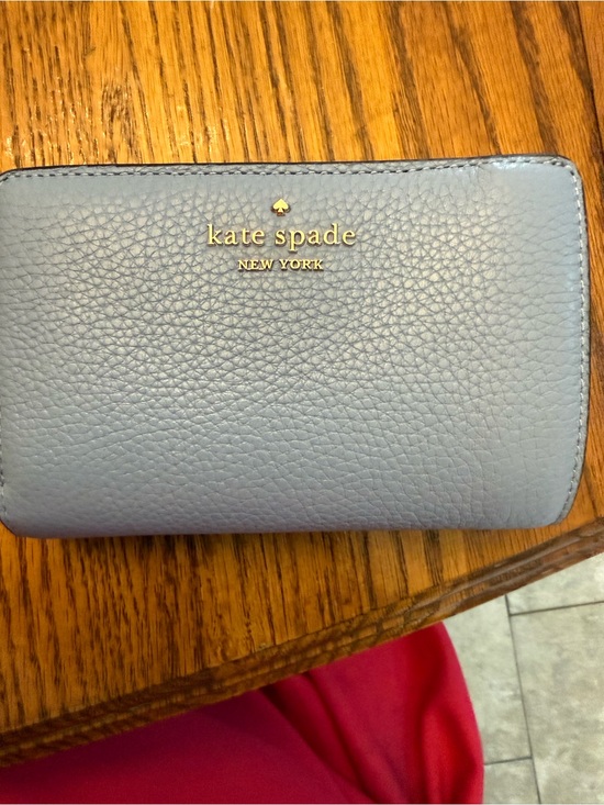 kate spade Handbags - Kate SpadeNew York Pebbled Leather Wallet in dusty blue